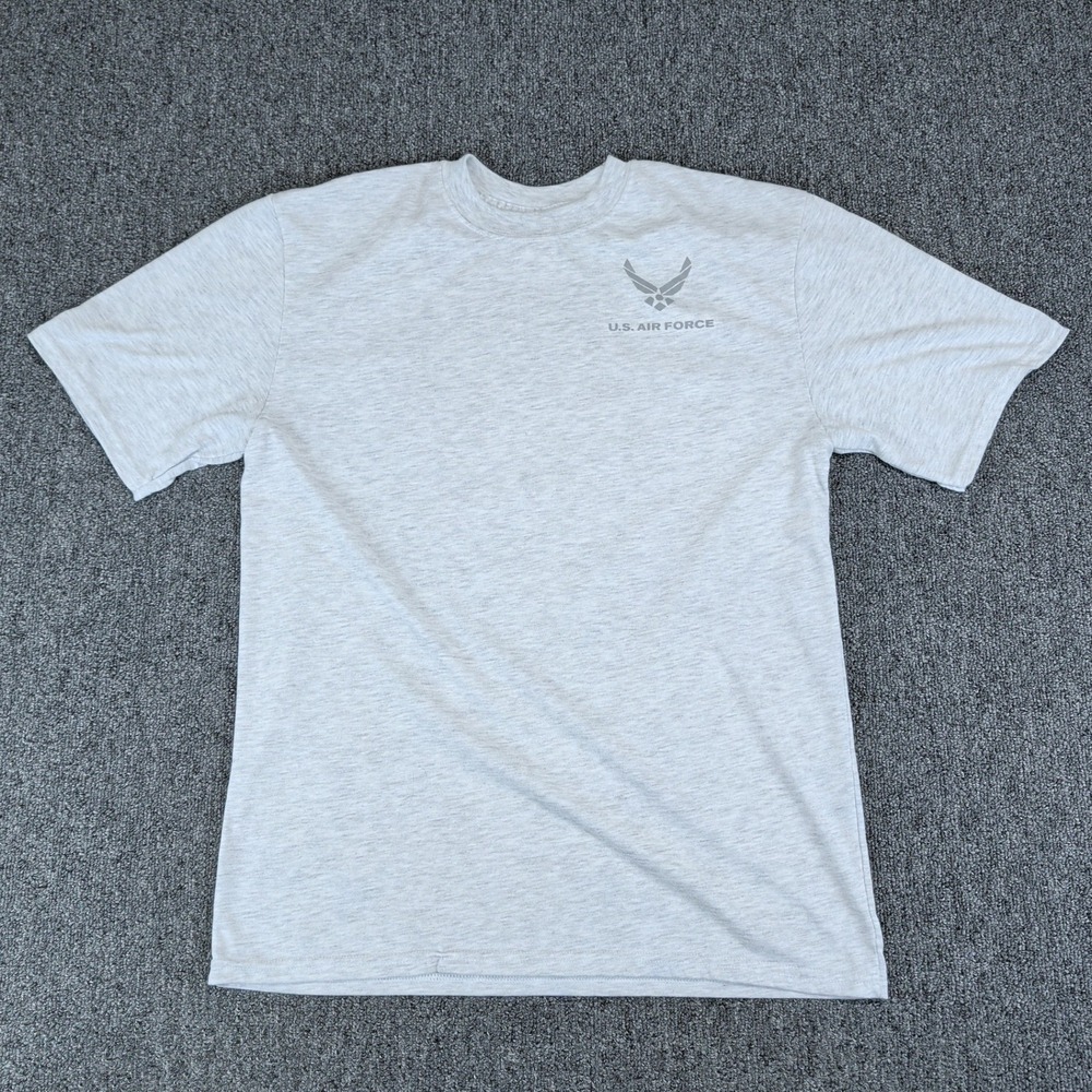 Soffe Military US Air Force PT Shirt Men Small Gray Reflective Training Tee S